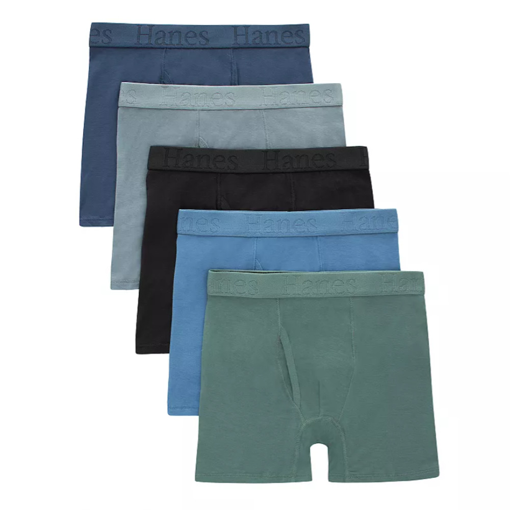 Hanes Boy's Medium 5-Pack Originals Ultimate SuperSoft Boxer Briefs C11-3